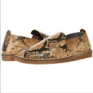 MWOB Franco Sarto Ariga Flats Loafer Snake Print Leather Upper Slip On Size 8M